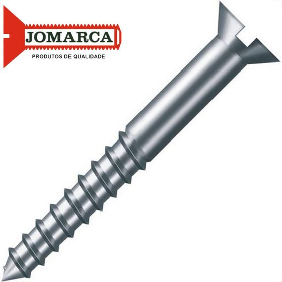 Imagem de Parafuso Madeira Chata Reta Jomarca 3,8 X 40Mm - Kit C/5 Centos