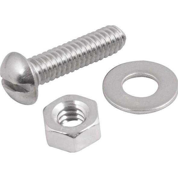 Imagem de Parafuso Máquina.Inox 1/4"1.1/2"Rd+Po+Ar Com 4 Vonder