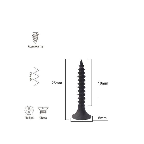 Parafuso para Drywall Gn 25 Ponta Agulha para madeira ou gesso dry wall (cx 500pçs) Menor preço em Parafuso para Drywall Gn 25 Ponta Agulha para madeira ou gesso dry wall (cx 500pçs)