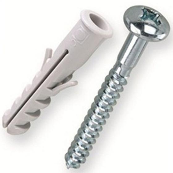 Parafuso Philips com Bucha 6mm - Pacote com 100 Unidades Menor preço em Parafuso Philips com Bucha 6mm - Pacote com 100 Unidades