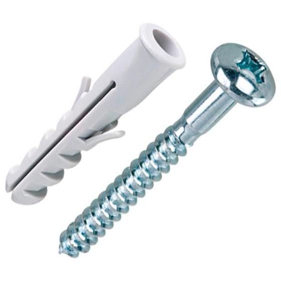 Menor preço em Parafuso Phillips com Bucha Nylon 5mm 50pçs Bemfixa