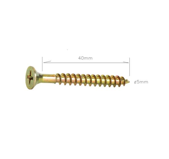 Imagem de Parafuso Phillips Para MDF Madeira Parede 5.0x40mm 10