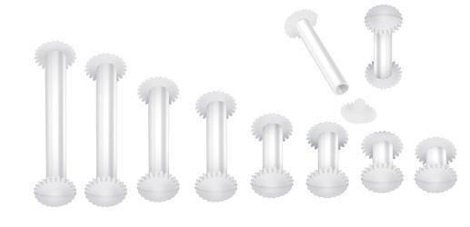 Parafuso plástico para pastas e ficharios 7,5 mm ref 927 kit 100 unidades Menor preço em Parafuso plástico para pastas e ficharios 7,5 mm ref 927 kit 100 unidades