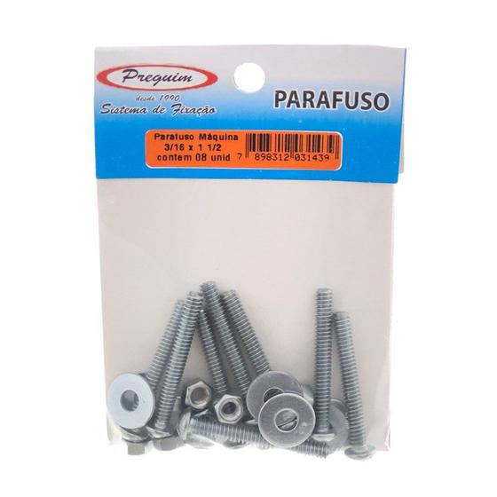 Parafuso Rosca Maquina Preguim Redonda 3/16 X 11/2+porca+arruela Cartela Com 08 Pecas 1439 Menor preço em Parafuso Rosca Maquina Preguim Redonda 3/16 X 11/2+porca+arruela Cartela Com 08 Pecas 1439