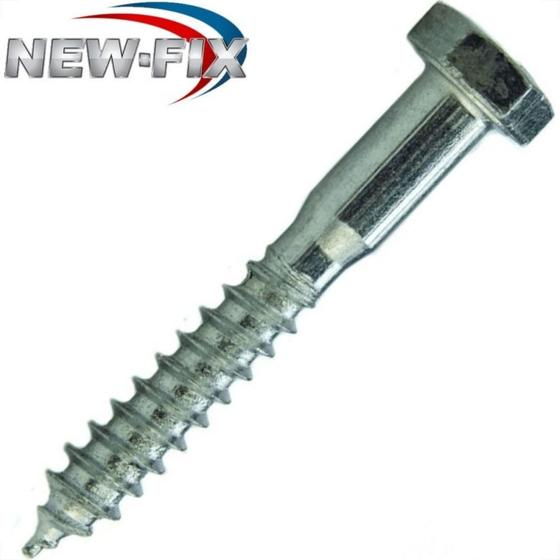 Imagem de Parafuso Sextavado Rosca Soberba Newfix   1/4'' X 55Mm - Kit C/2 Centos