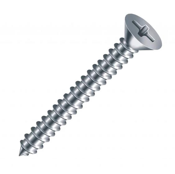 Imagem de Parafusos 4,2x32mm Autoatarraxante com Cabeça Chata com 10 Unidades  - Bemfixa