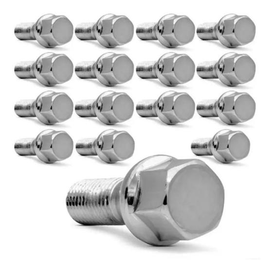 Parafusos de Roda Cromados - M12x1,5 - 20 Peças Menor preço em Parafusos de Roda Cromados - M12x1,5 - 20 Peças