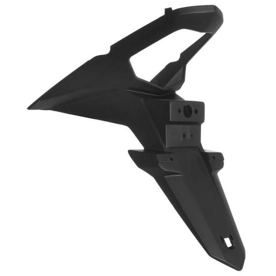 Imagem de Paralama Traseiro Bros 160 2015 2016 2017 Preto Injetado Pro Tork Modelo Original Suporte Placa