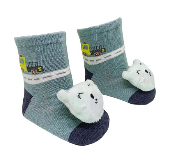 Imagem de Pares de meias Sapatinhos Pantufas, Bichinhos Chocalho 12-24