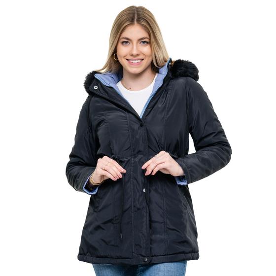 Parka Dupla Face Feminina Casaco De Frio Intenso P/ Neve - Bella ...