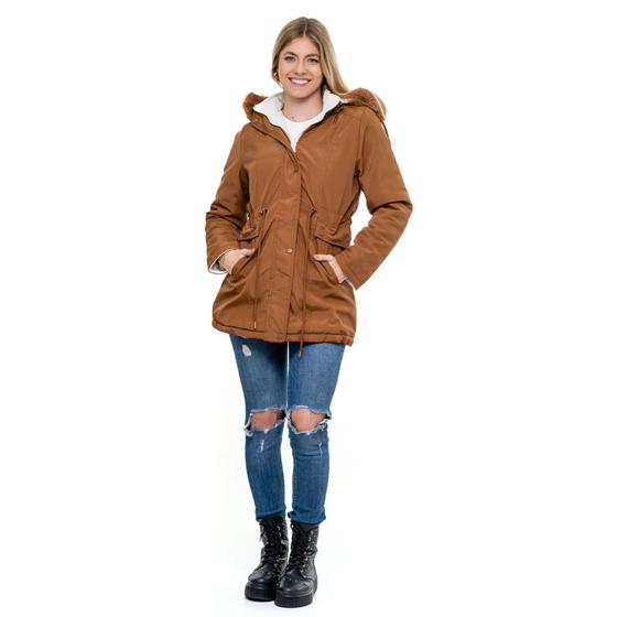 Parka Dupla Face Feminina Casaco De Frio Intenso P/ Neve bella