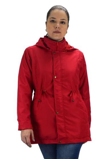 Imagem de Parka Jaqueta Butu Biru P ao G4 extra grande Plus Size Feminino Vermelho