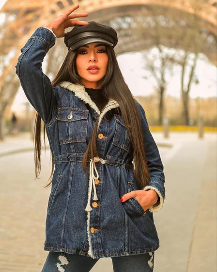 Jaqueta Parka Jeans Jaqueta Jeans Com Pelinhos Jeans Jaqueta Parka