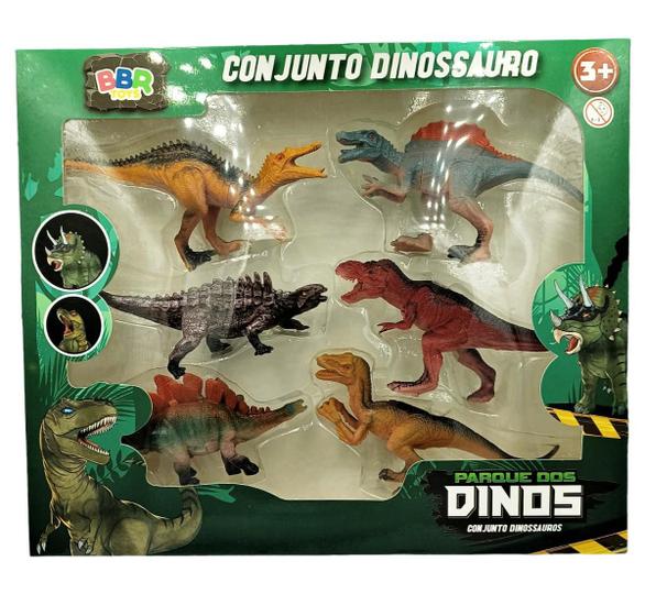 Parque dos dinos conjunto com 6 dinossauros sortidos - BBR TOYS ...