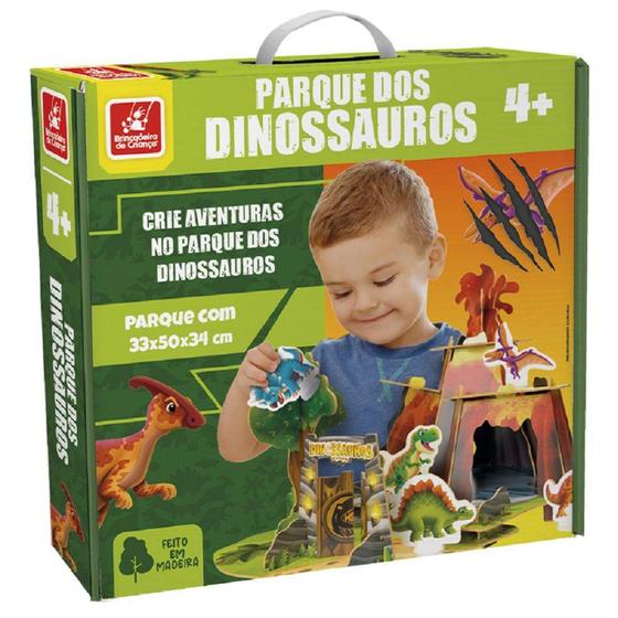 Imagem de Parque dos dinossauros 14 pçs mad.  brincadeira de criança