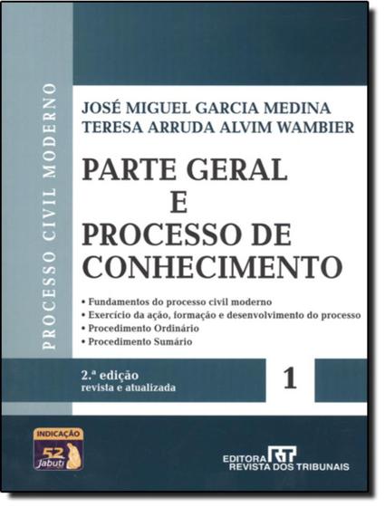 Imagem de Parte Geral E Processo De Conhecimento Vol. 1 - Processo Civil Moderno 2ª Edicao