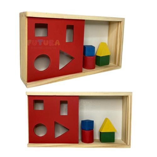 Imagem de Passa Figuras Brinquedo Educativo Pedagógico Formas Geométricas