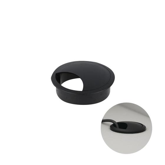 Imagem de Passa Fio 59 Mm Preto Para Mesas E Bancadas - Bigfer