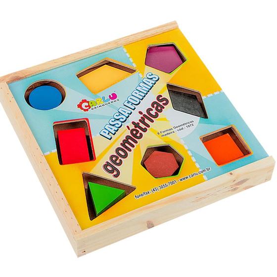 Imagem de PASSA FORMAS GEOMÉTRICAS -  Brinquedo Educativo  Pedagógico