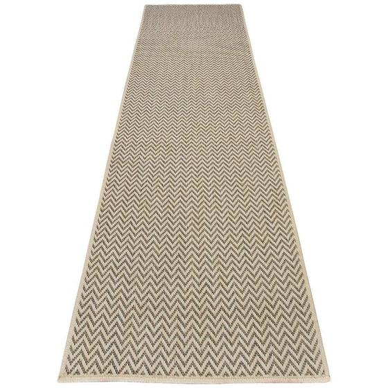 Imagem de Passadeira Trilho Sisllê Clean Zig Zag Chevron Bege 0,66 x 25,00m