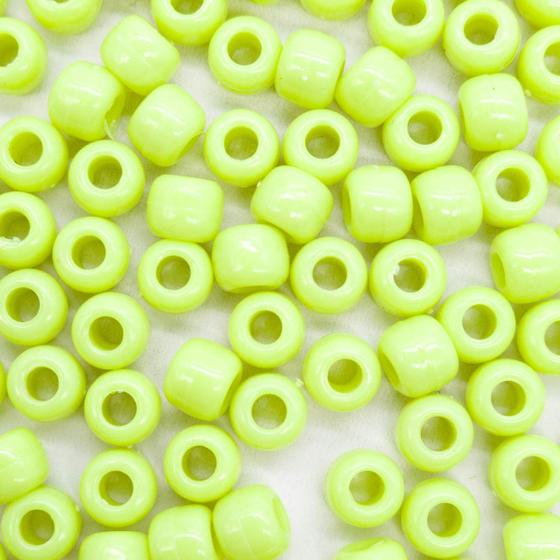 Passante Miçanga Tererê Plástico Verde Claro Neon 10mm 200pçs 160g - Macall