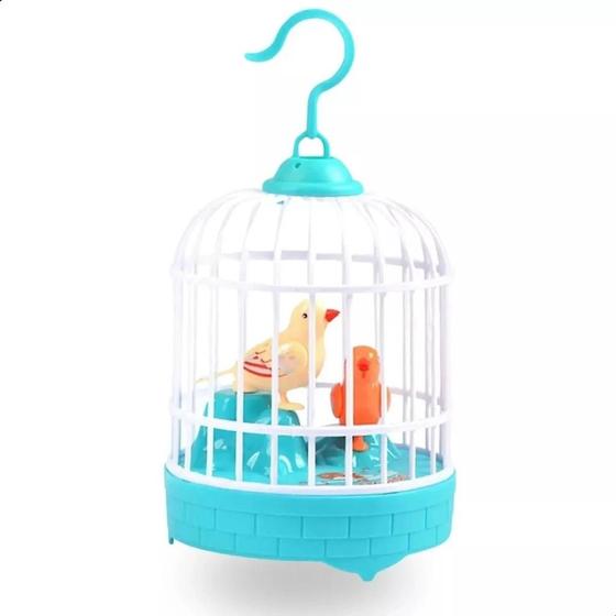 Imagem de Passarinho na Gaiola de Brinquedo Infantil com Luz e Som