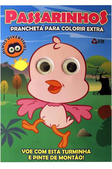 Imagem de Passarinhos: Prancheta Para Colorir Extra - OnLine Editora