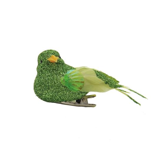 Imagem de Pássaro com Glitter Verde - Jg C/3 Pc - Cromus: 1551574
