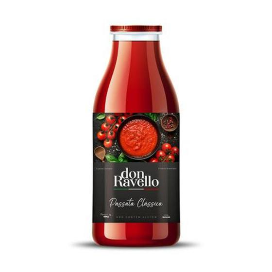Imagem de Passata di pomodoro classica em garrafa de vidro - don ravello - 680g