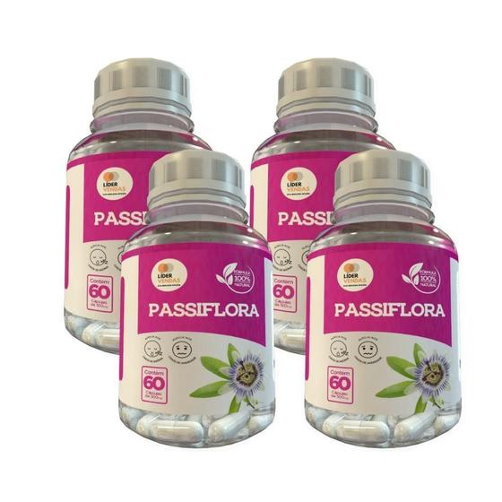 Imagem de Passiflora - 60 Caps 500Mg Kit Com - 4 Potes