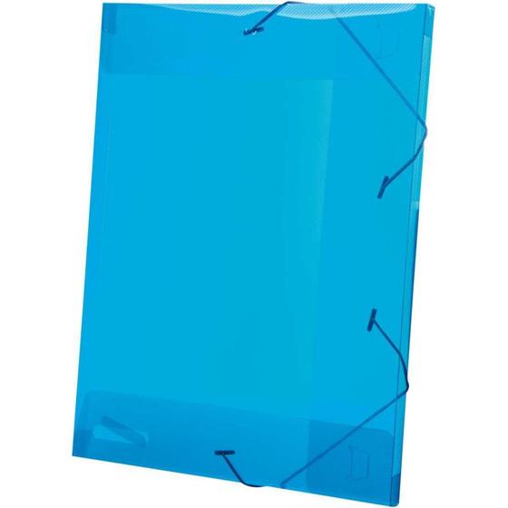 Imagem de Pasta ABA Elástica Plástica Ofício 20MM Azul Delloline Pacote com 10