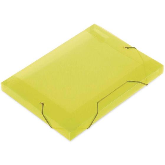Imagem de Pasta ABA Elástica Plástica Ofício 30MM Amarela SOFT - Pacote com 10