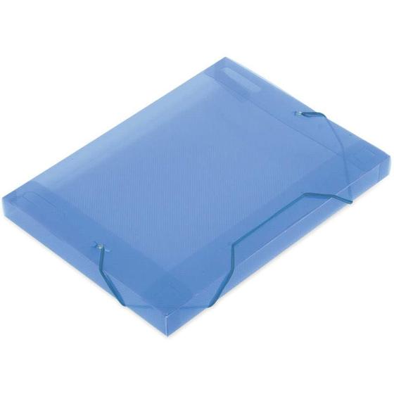 Imagem de Pasta ABA Elástica Plástica Ofício 30MM Azul SOFT Pacote com 10