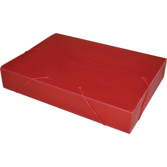 Imagem de Pasta ABA Elastica Plastica Oficio 55MM Vermelho