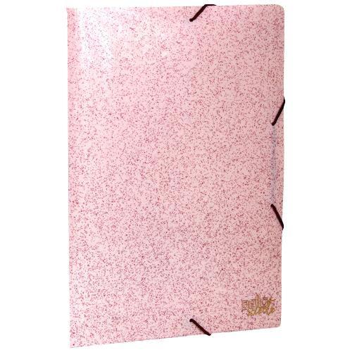 Imagem de Pasta Aba Elástico com Glitter Secrets Ofício Rosa Dello