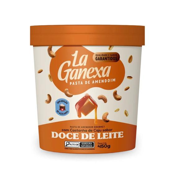 Imagem de Pasta amendoim doce de leite castanha de caju 450g la ganexa