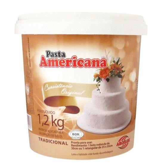 Imagem de Pasta Americana Branca 1,2kg - Arcolor