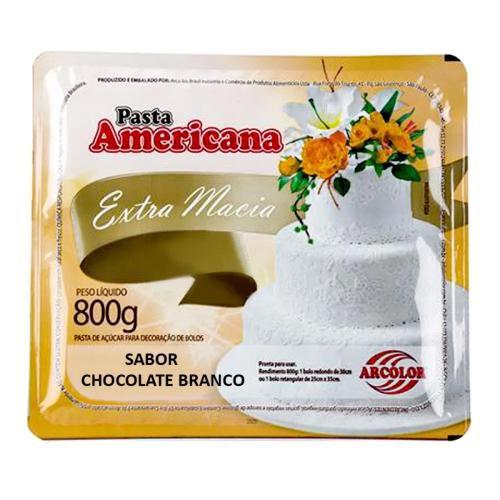 Imagem de Pasta americana chocolate branco 800g arcolor