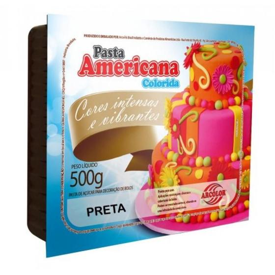 Imagem de Pasta Americana Preta 500g Arcolor