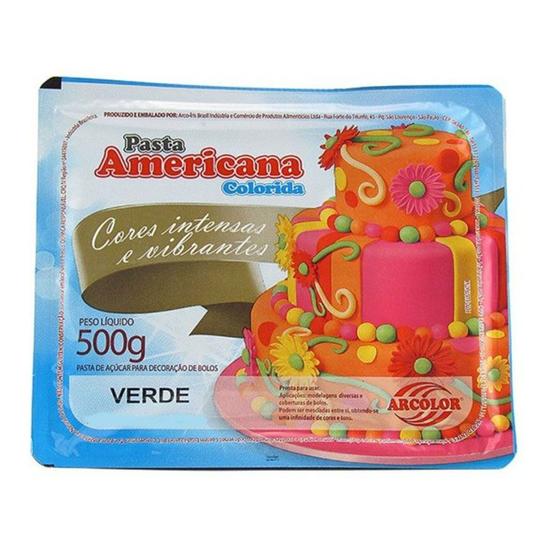 Pasta Americana Pronta Verde 500g Arcolor Pasta Americana