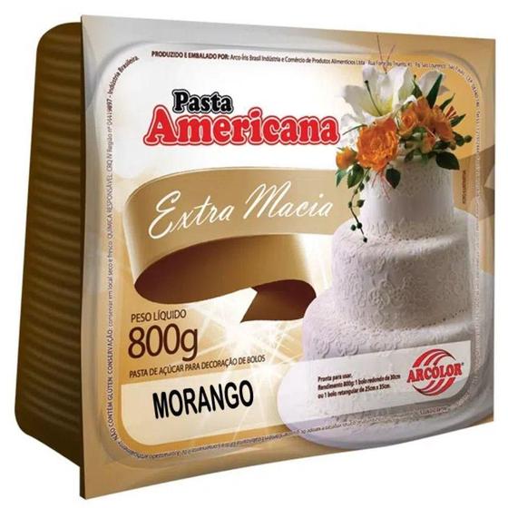 Imagem de Pasta Americana Sabor Morango 800g Arcolor