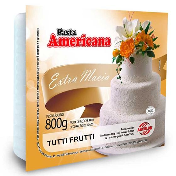 Imagem de Pasta Americana Sabor Tutti Frutti 800g Arcólor
