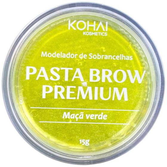 Imagem de Pasta Brow Modeladora Sobrancelhas Kohai 15g Profissional Maça Verde