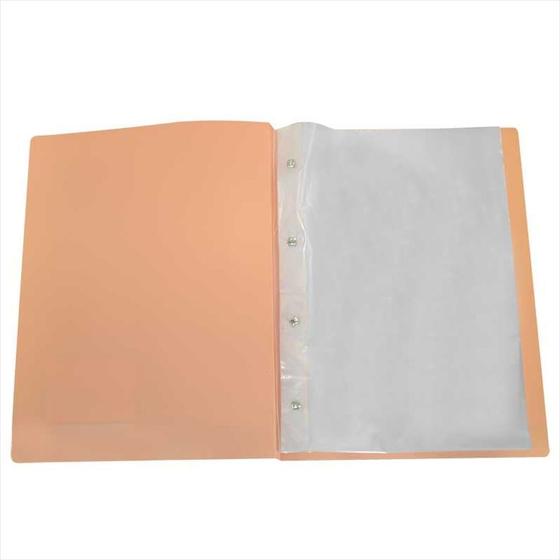 Imagem de Pasta catálogo Acp com 30 plásticos coral pastel