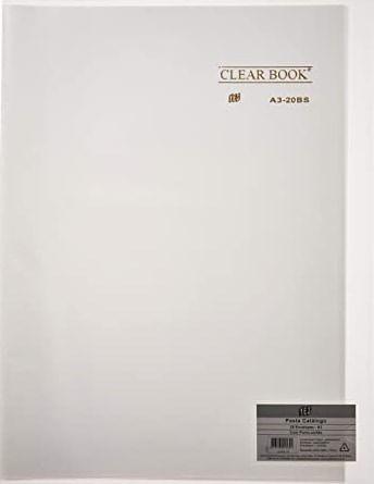 Imagem de Pasta Catálogo Clear Book A3 com 20 Folhas de Plástico - Yes - CRISTAL