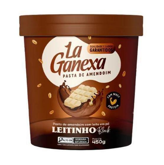 Imagem de Pasta de Amendoim Black Chocolate Branco Zero Açúcar 500g - La Ganexa