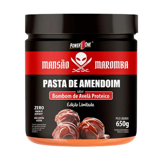 Imagem de Pasta De Amendoim Bombom De Avelã Proteico 650g - Power1One 