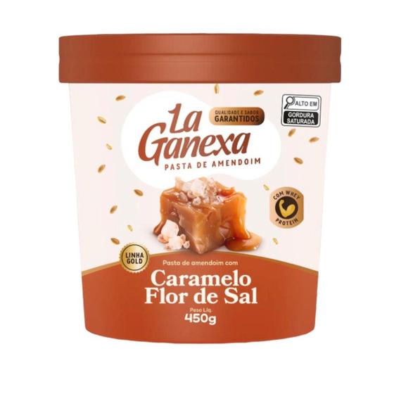 Imagem de Pasta de Amendoim Caramelo Flor De Sal La Ganexa 450g