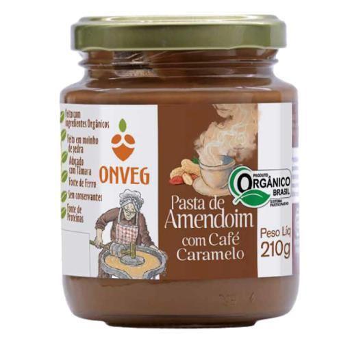 Imagem de Pasta De Amendoim Com Café Caramelo Orgânica Onveg 210G