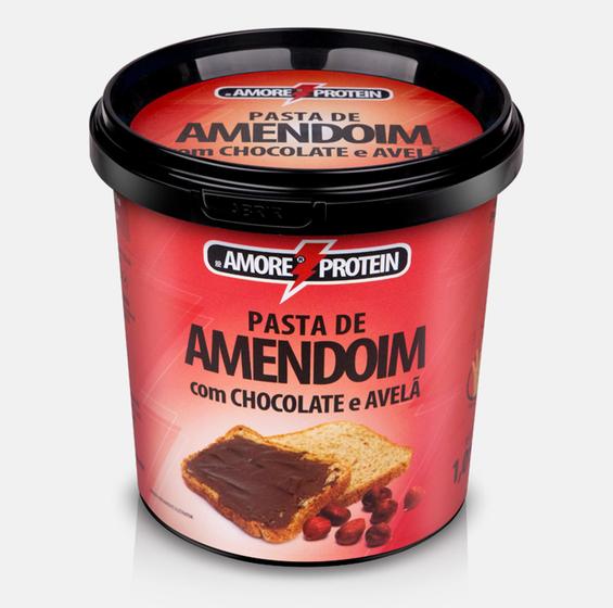Pasta de amendoim com chocolate e avelã RB Amore Proteins 1,01 kg Massa Muscular Magazine
